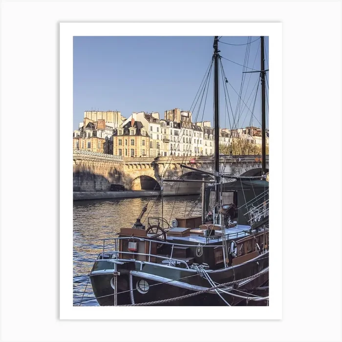 Paris Riverside Art Print by Manjik Pictures