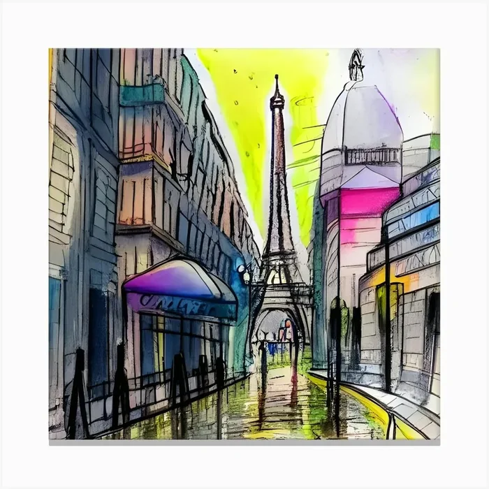 Paris Street Canvas Print by Steve Good