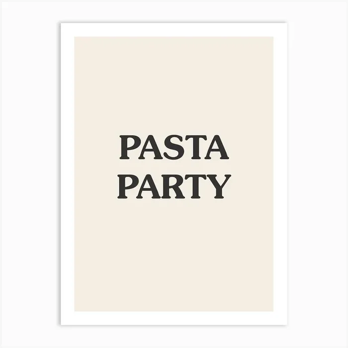 Pasta Party Art Print by Mambo
