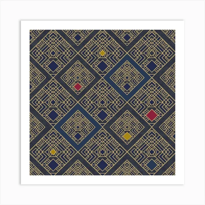 Pattern Seamless Antique Luxury Art Print by Etnousta
