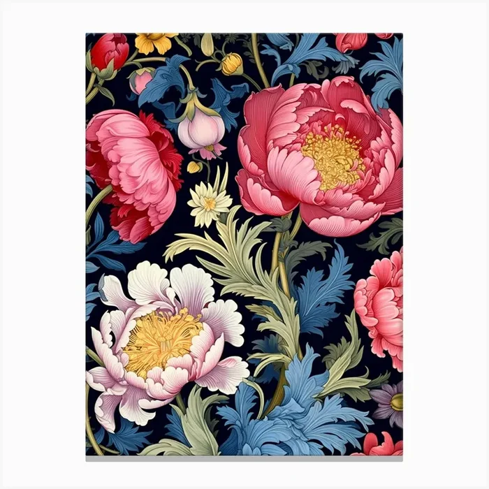 Peonies Canvas PrintS by Shadesigns