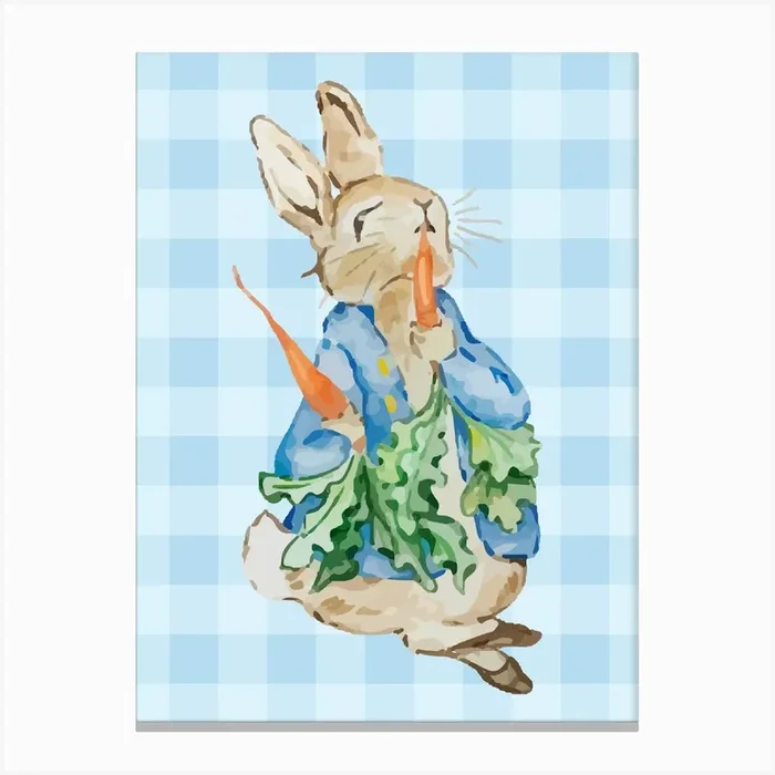 Peter Rabbit Inspired – Children’s Nursery Canvas PrintKS by Kitty Strand