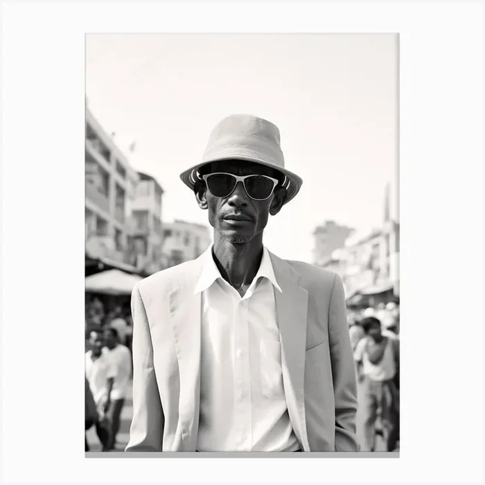 Phnom Penh, Cambodia, Black And White Old Photo 2 Canvas Print by Monochrome Vistas