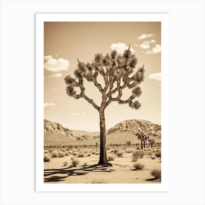 Photograph Of A Joshua Tree In Rocky Mountains 4 Art PrintTP by TreeTopia Prints