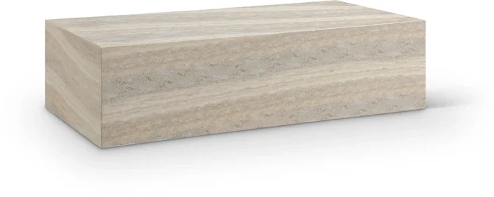 Piazza Travertine Finish Indoor/Outdoor Concrete Coffee Table