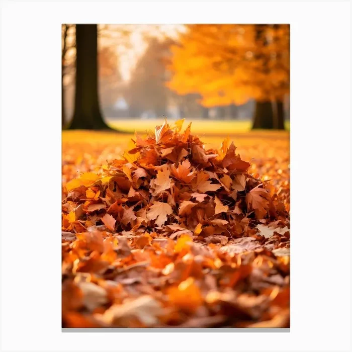 Pile of Autumn Leaves 3 Canvas Print by drdigitaldesign
