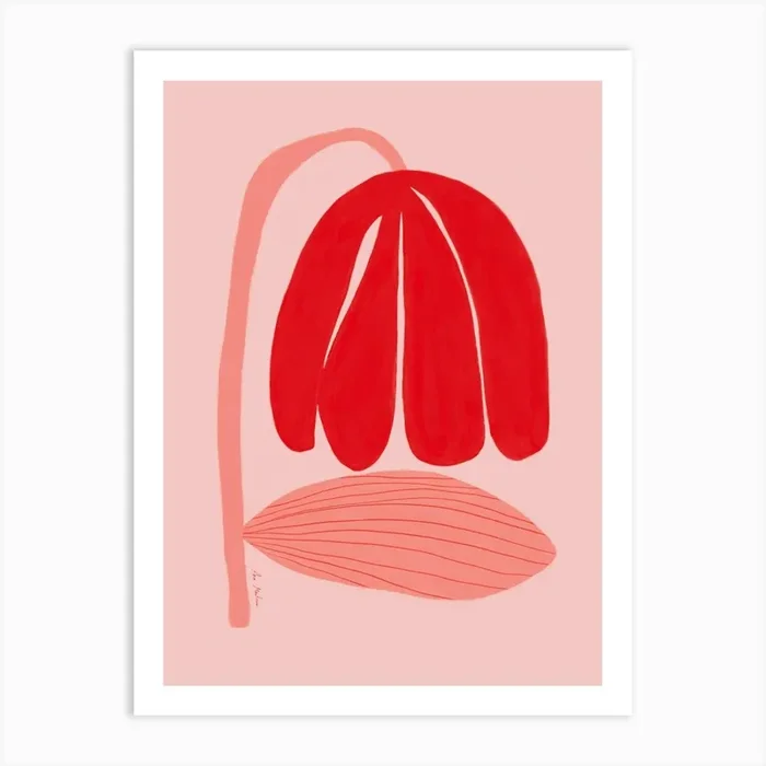 Pink flower Art Print by El Buen Limon