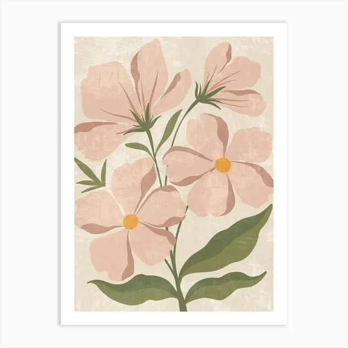Pink Flowers 2 Art Print by BestArt