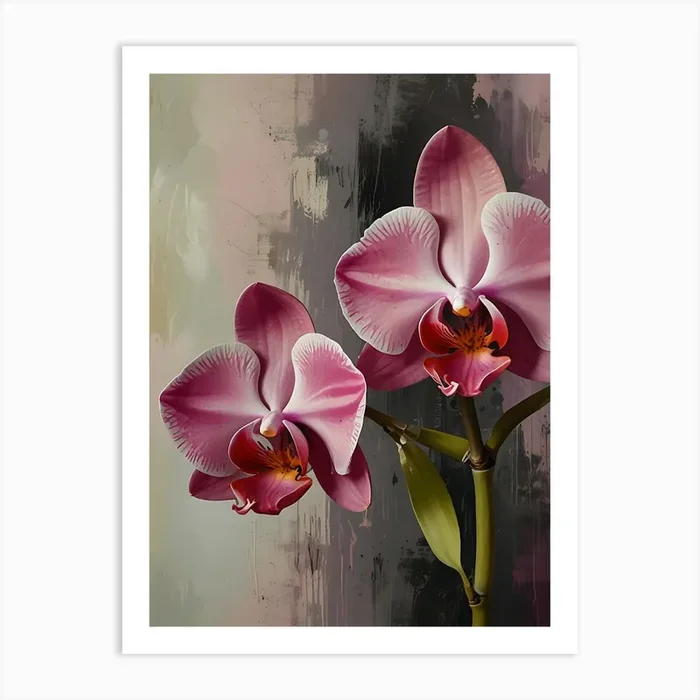 Pink Orchids Art Print by WaveArt Studios