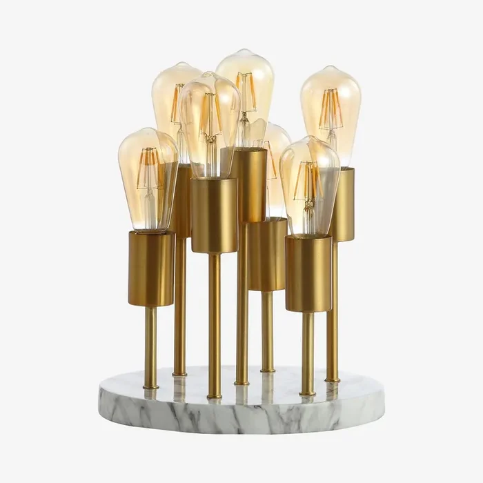 Pleiades Modern LED Accent Lamp – Brass Gold / White – Metal / Resin by JONATHAN Y