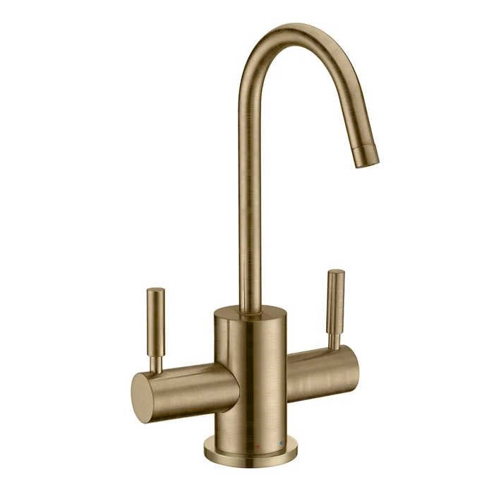 Point of Use Instant Hot/Cold Water Drinking Faucet with Gooseneck Swivel Spout