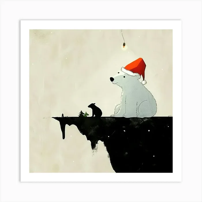 Polar Santa Art Print by der Mumpitz