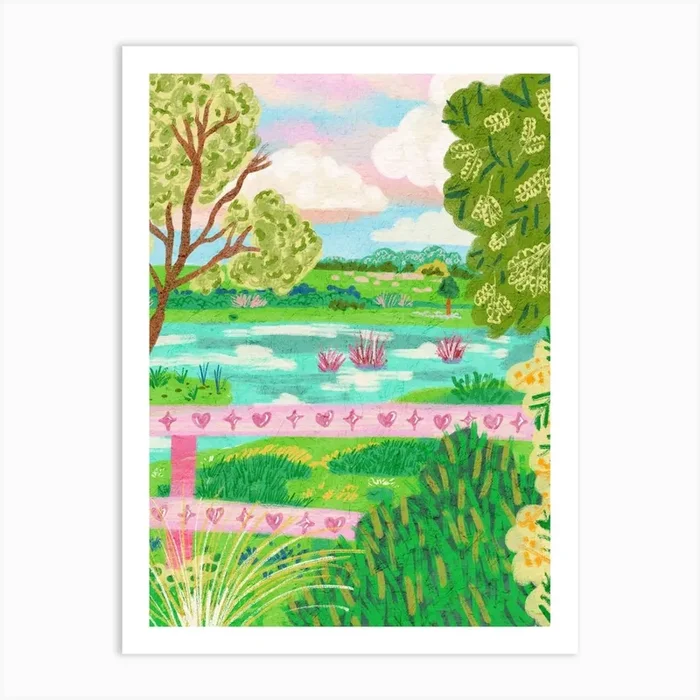 Pond in Melbourne Art Print by Kartika Paramita