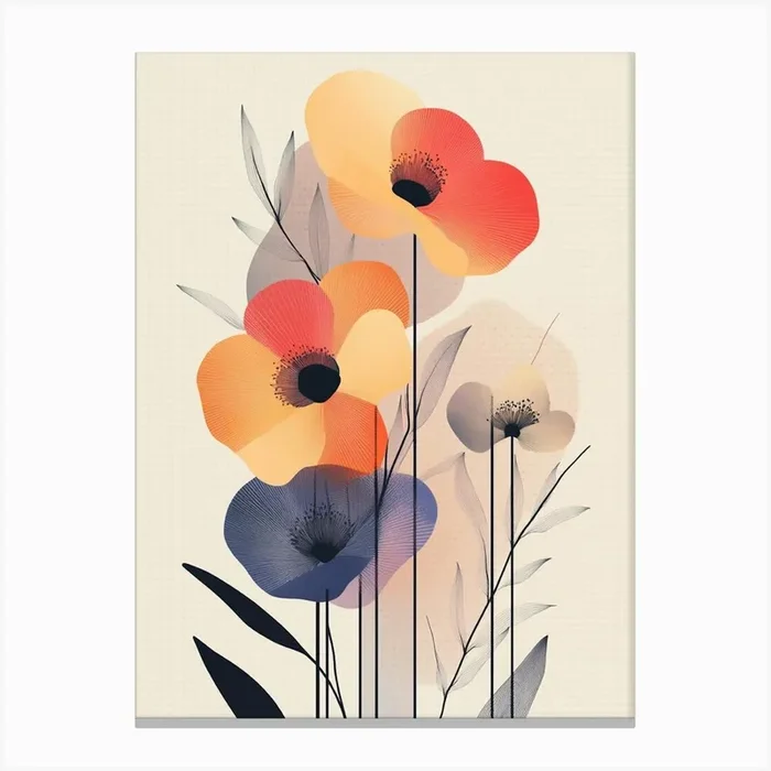 Poppies 9 Canvas PrintS by Shadesigns