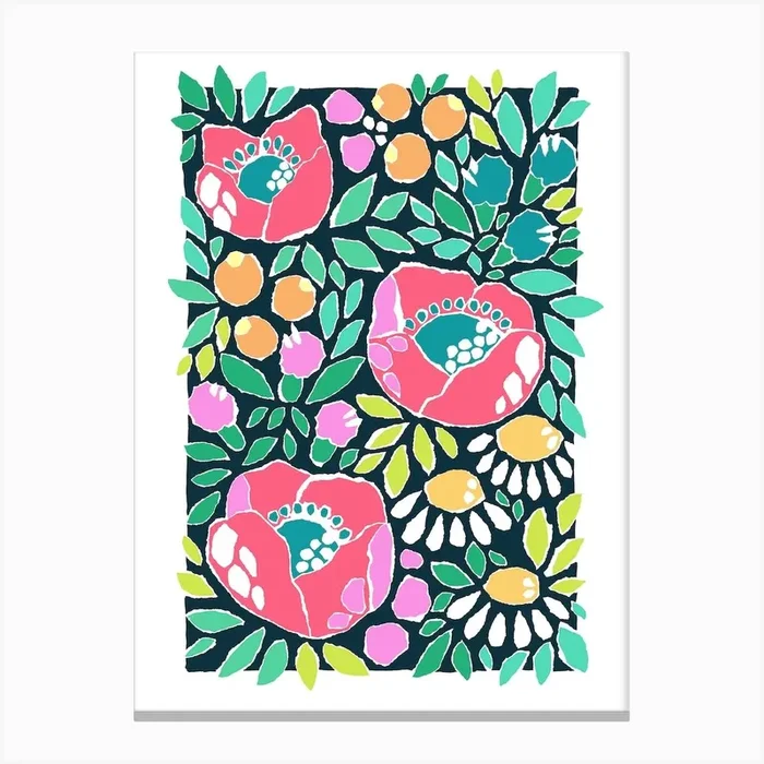 Poppies Canvas Print by Jessica Graham