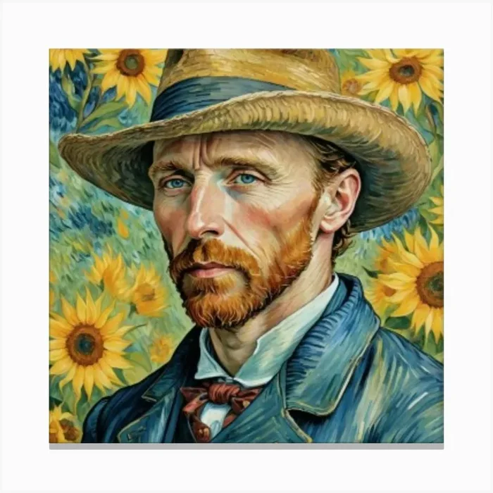 Portrait Of Vincent Van Gogh Canvas Print by nemesis