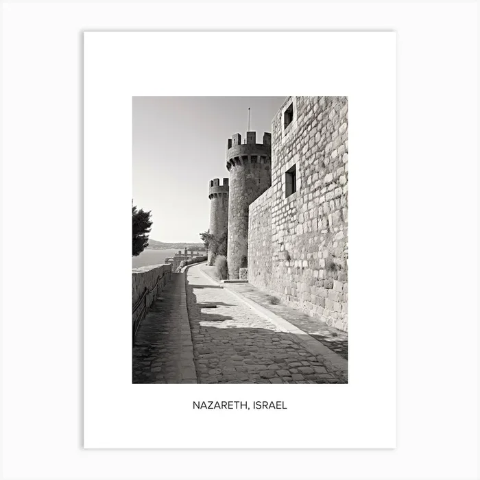 Poster Of Rhodes, Greece, Photography In Black And White 2 Art Print by Monochrome Vistas