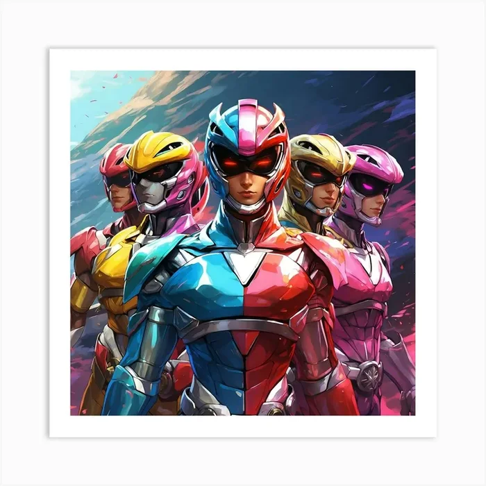 Power Rangers 2 Art Print by Ishwar Creation