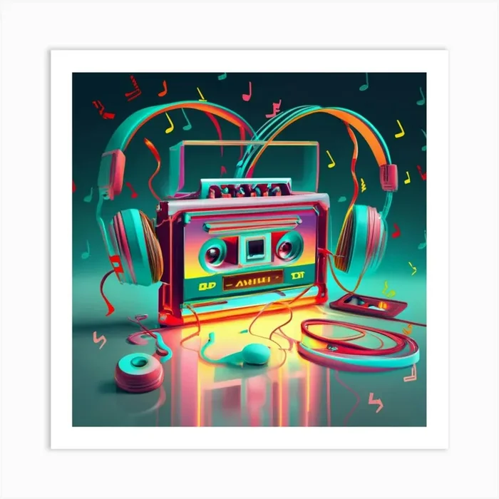 Psychedelic Music Art Print by FOX & JAY