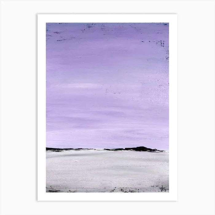 Purple Surge abstract Art Print by Nikita Jariwala