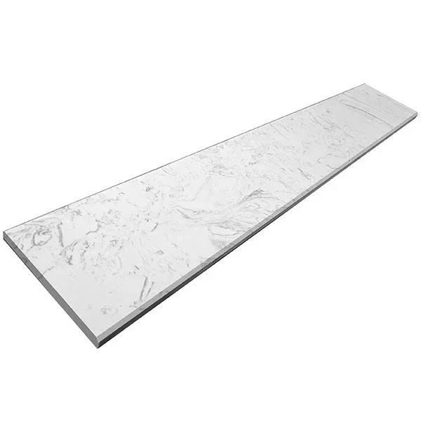 Quartz Carrara Polished Door Threshold Saddle 6 “X72 ” Both Sides Beveled