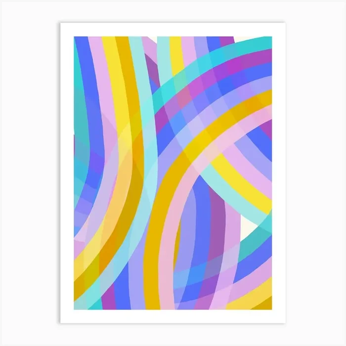 Rainbow Arch – Multi 3 Art Print by Rachel Parker Designs