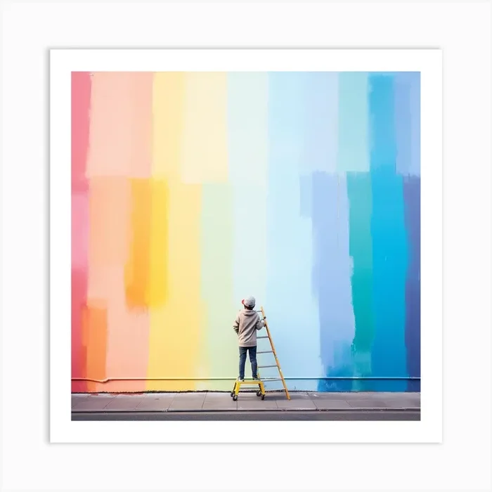 Rainbow Painting Art Print by etherinkai
