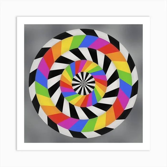 Rainbow Spiral 2 Art Print by Kt10Designs