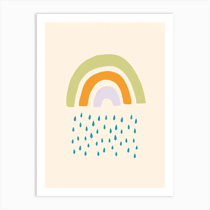 Raining Rainbow Art Print by Seija Zaman