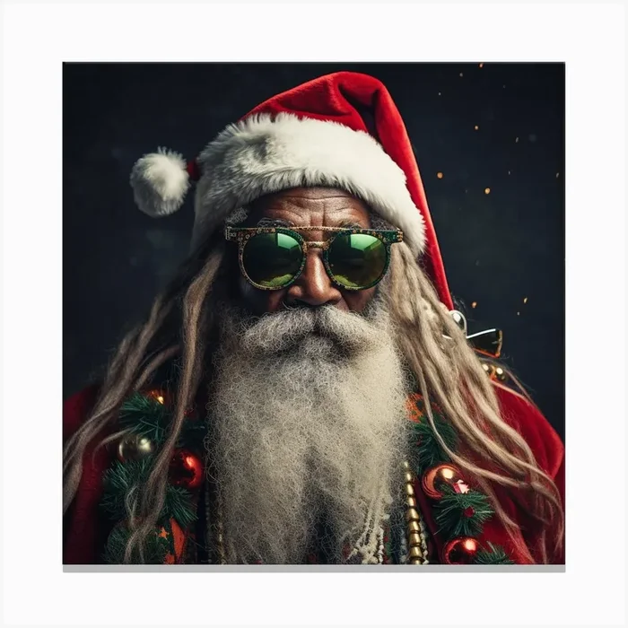 Rasta Santa Claus Canvas Print by DBmedia