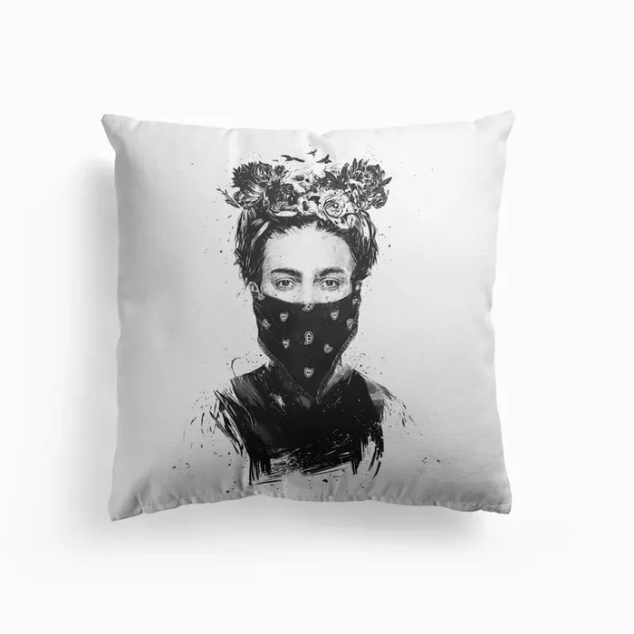 Rebel Girl Cushion by Balázs Solti