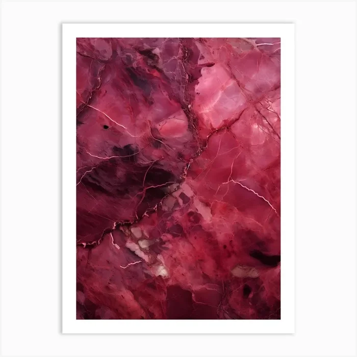 Red Marble 1 Art Print by drdigitaldesign