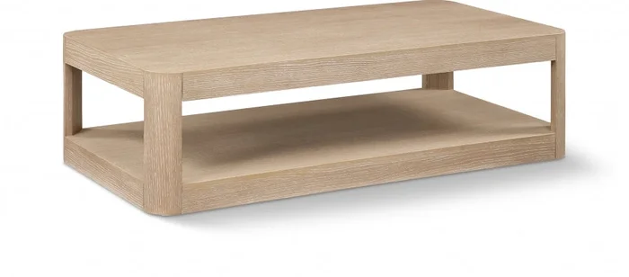Reeves Solid Wood And Burl Veneer Coffee Table