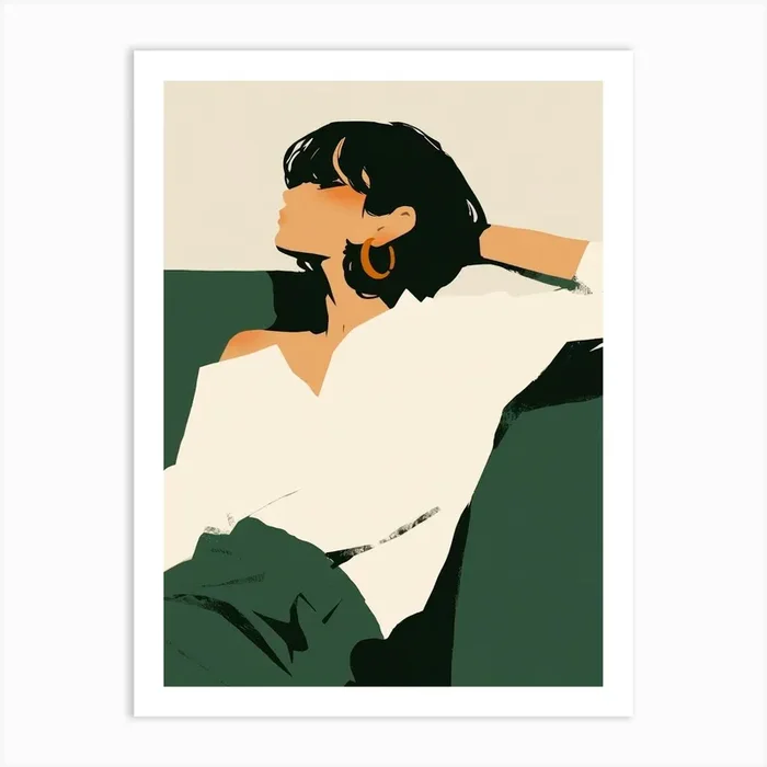 Relaxing Woman Art Print by Treechild