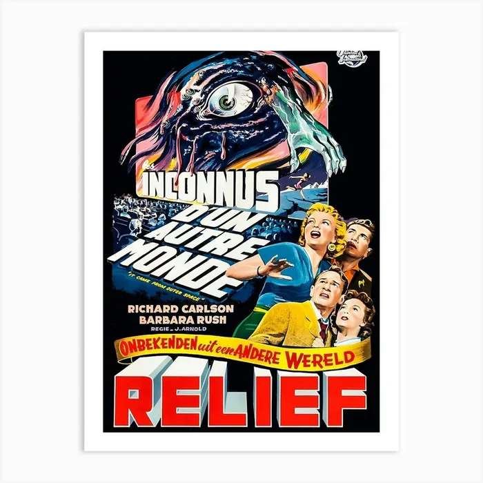 Relief, Horror Movie Poster Art Print by Vintage Spirit