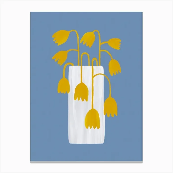 Retro Vase Canvas Print by Orara Studio