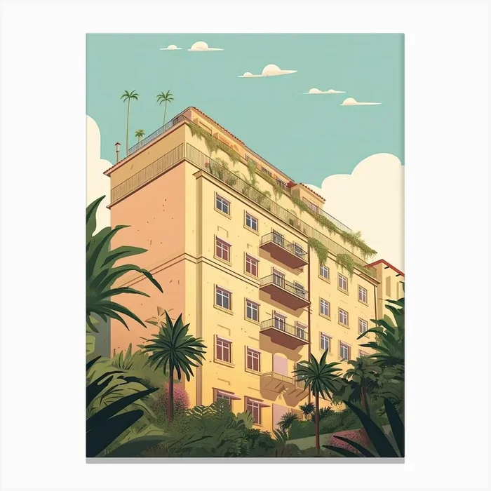 Rio De Janeiro Brazil Travel Illustration 3 Canvas Print by Fusion Designs