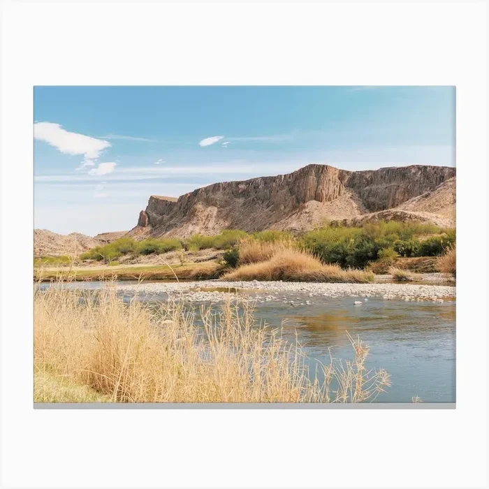 Rio Grande River Scenery Canvas Print by Boheme At Home
