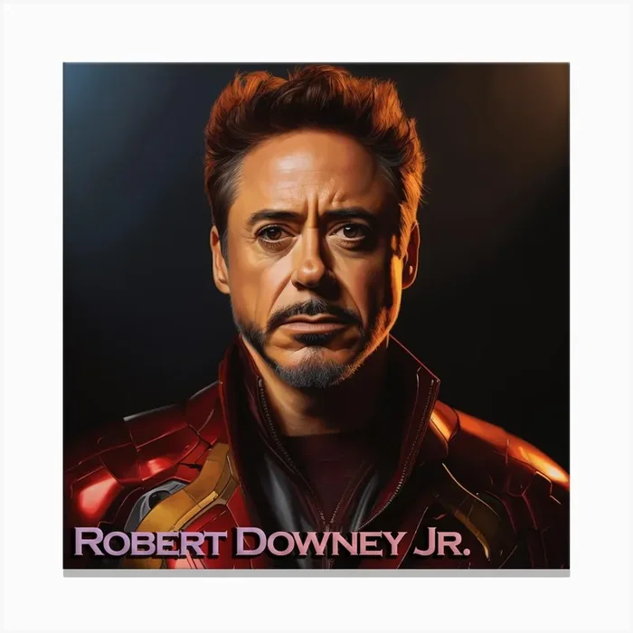 Robert Downey Jr 2 Canvas Print by Creating professional oil paintings out of any small idea