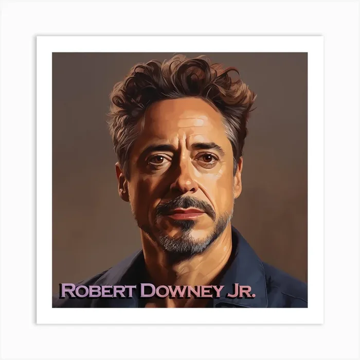 Robert Downey Jr Art Print by Creating professional oil paintings out of any small idea