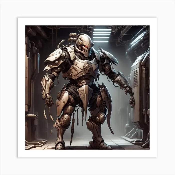 Robot Armor Art PrintW by Wisdom