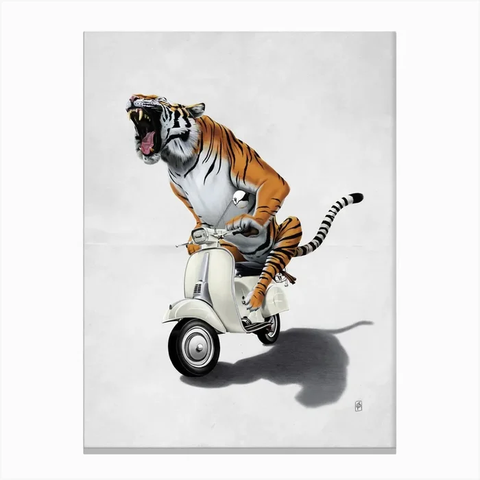 Rooooaaar! (Wordless) Canvas Print by Rob Snow