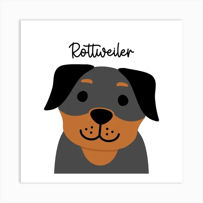 Rottweiler Art PrintSD by Sanqunetti Design