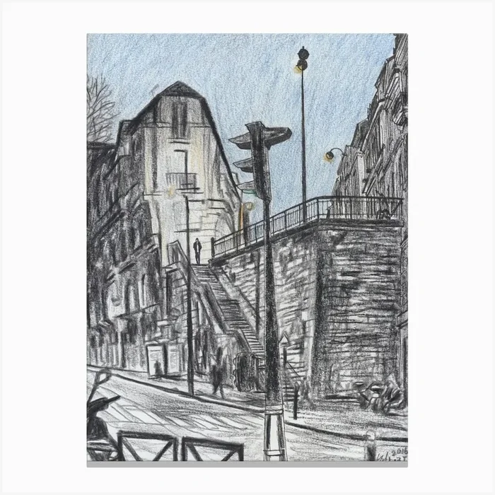 Rue des Artistes Canvas Print by Asobōze
