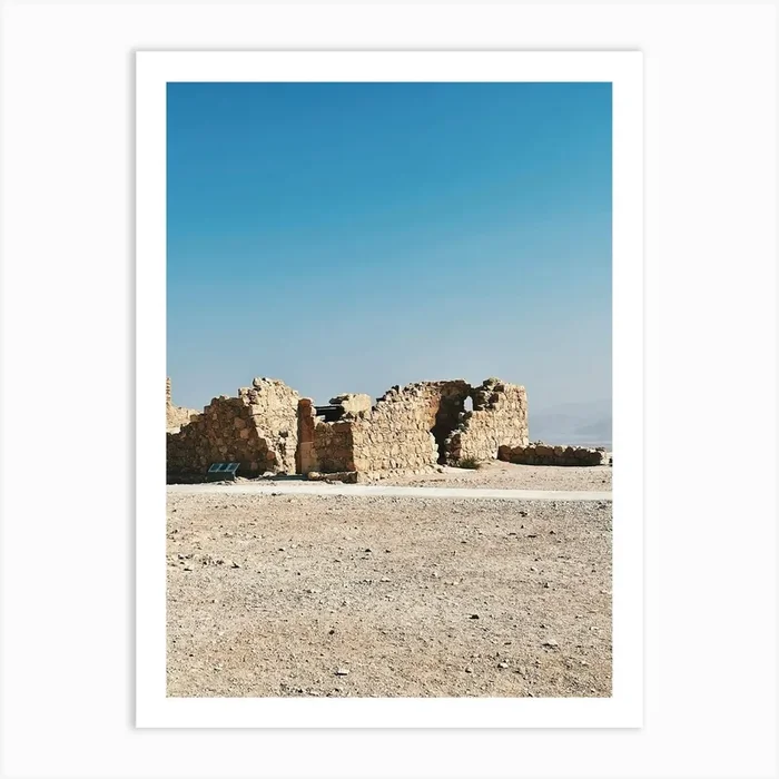 Ruins in Masada Art Print by the Limón