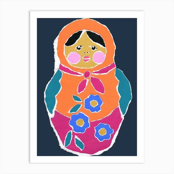 Russian Doll Art Print by Jessica Graham