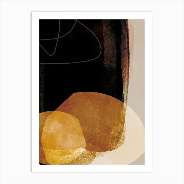 Rust And Dark Abstract 7 Art Print by Greetstreet