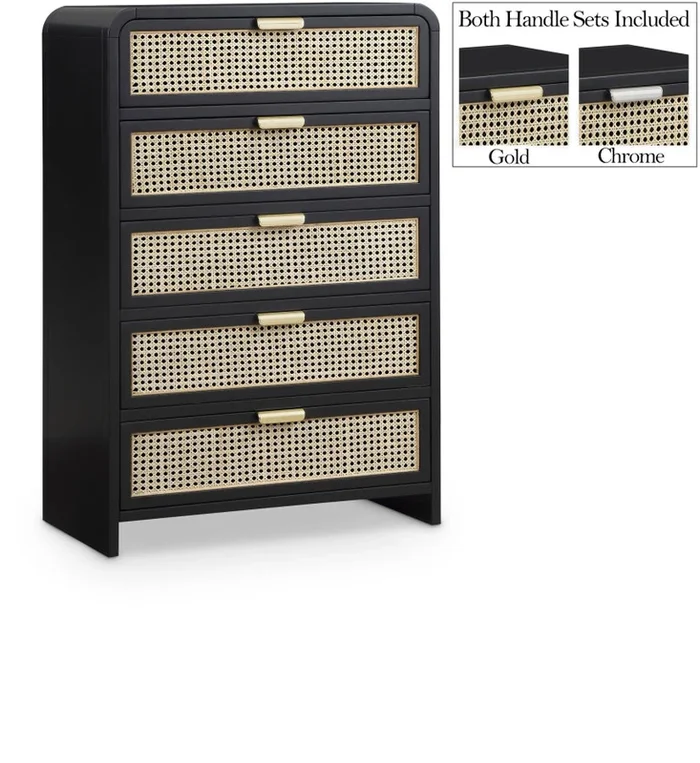 Sage Solid Wood And Natural Cane Wood Chest