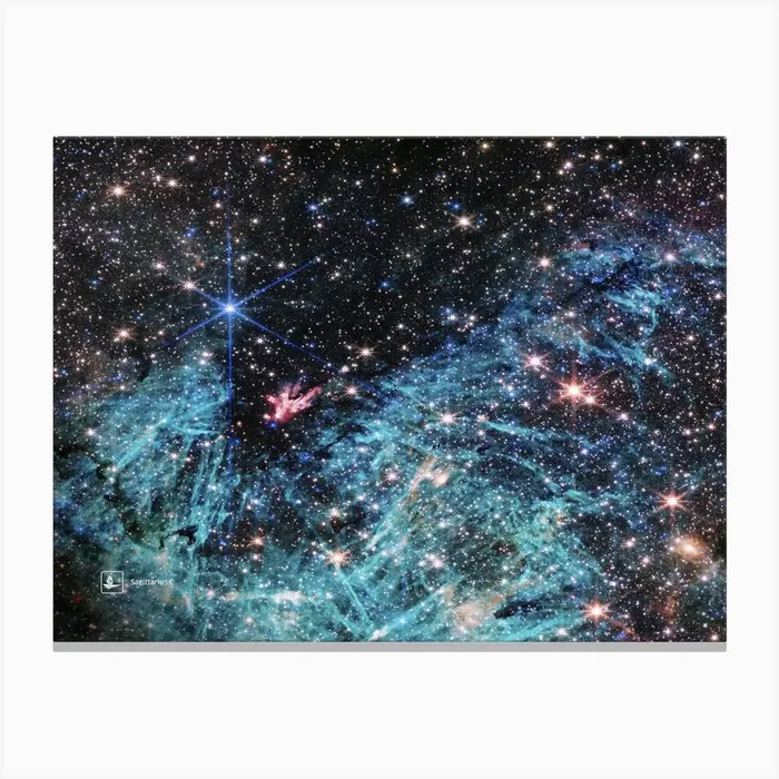 Sagittarius C (James Webb/JWST) — space poster Canvas Print by Synthwave1950