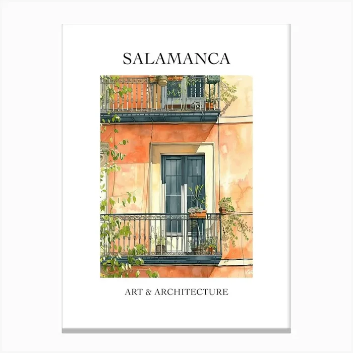 Salamanca Travel And Architecture Poster 4 Canvas Print by Urban Vistas